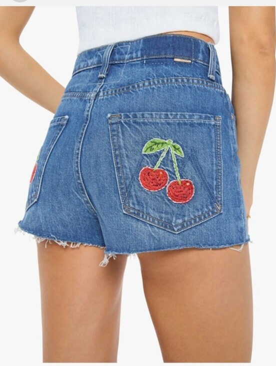 MOTHER Pants - NWT MOTHER The Tune Up Fray Cherry Shorts